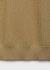 Structured cotton knitted polo shirt