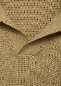 Structured cotton knitted polo shirt