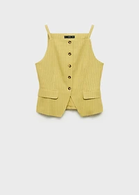Buttons striped top