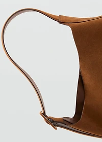Large suede leather shopper bag