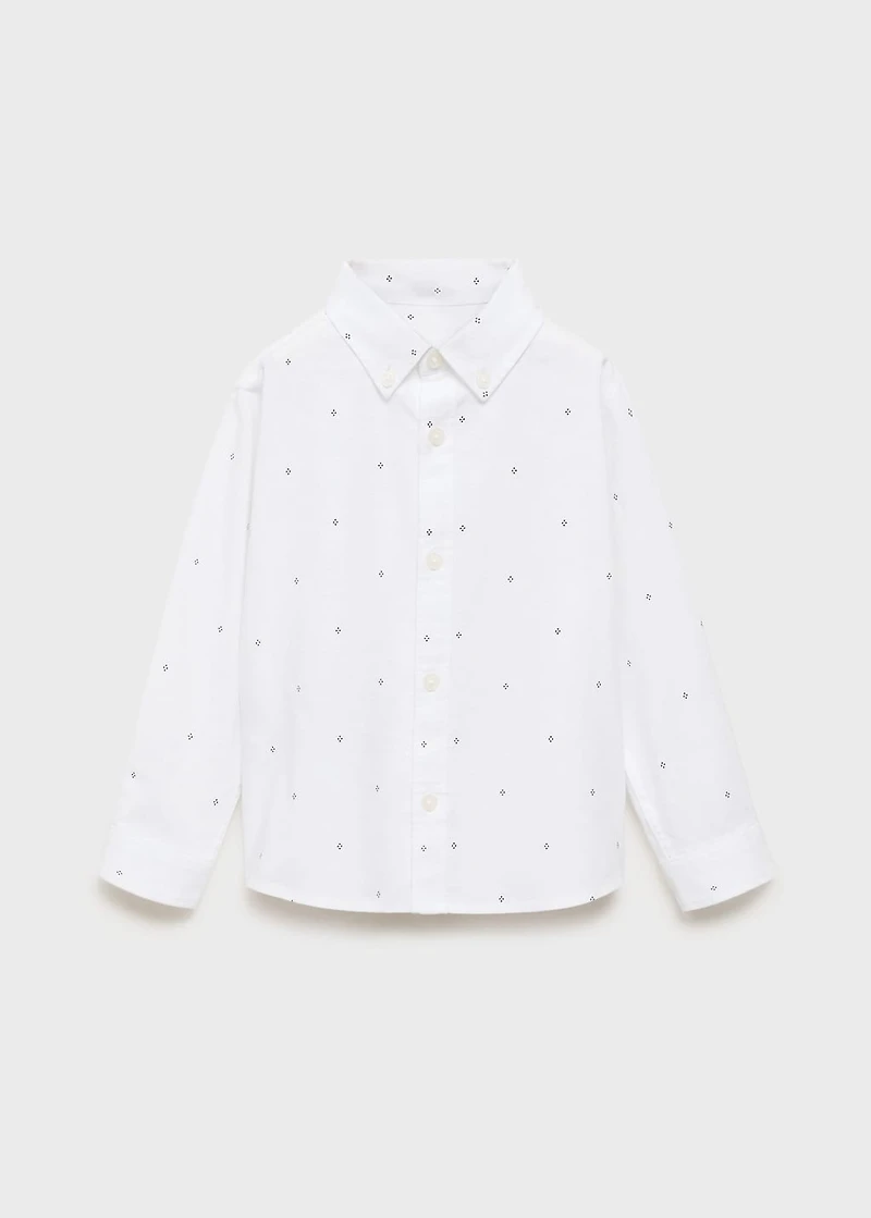 Printed Oxford shirt