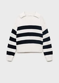Knitted polo-neck sweater