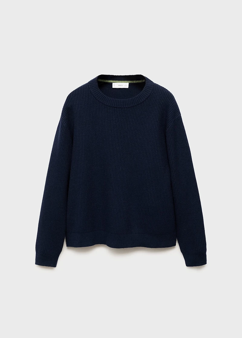 Knitted cotton sweater
