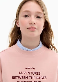 Printed message sweatshirt