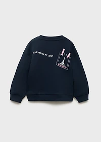 Embroidered drawing sweatshirt