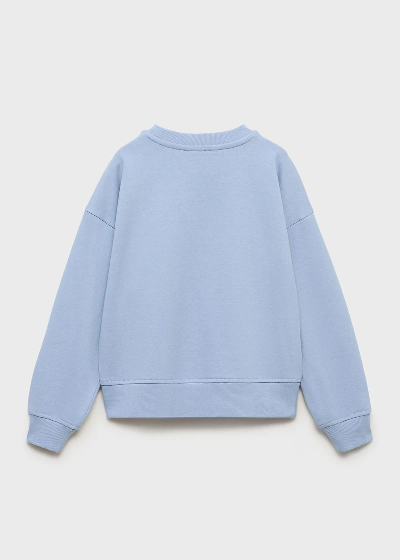 Printed embroidered sweatshirt