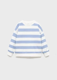 Striped cotton-blend sweatshirt
