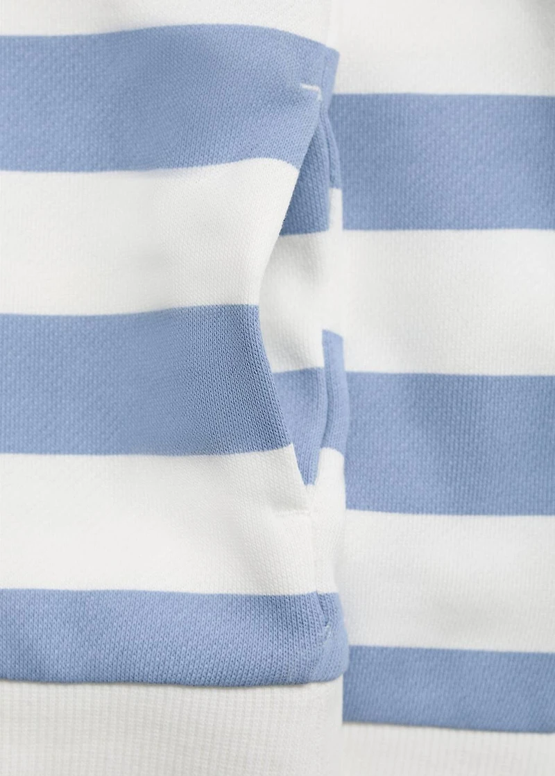 Striped cotton-blend sweatshirt