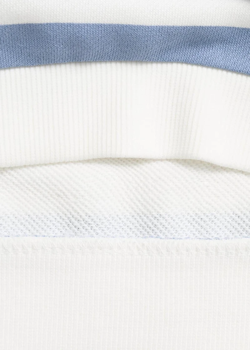 Striped cotton-blend sweatshirt
