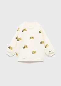 Printed cotton sweatshirt