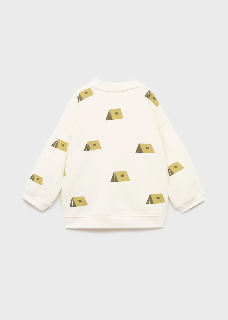 Printed cotton sweatshirt