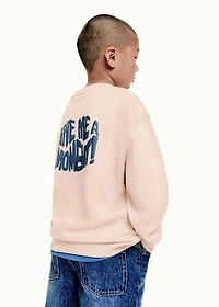 Embossed text sweatshirt