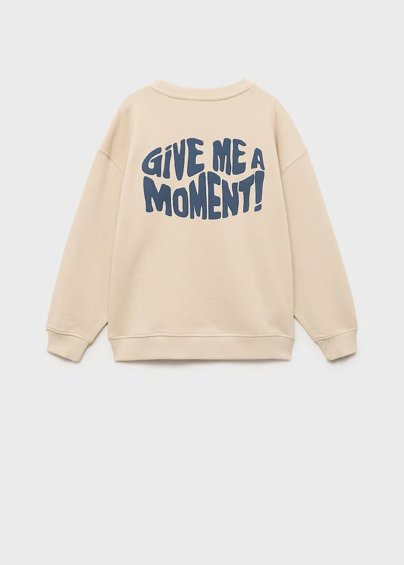 Embossed text sweatshirt