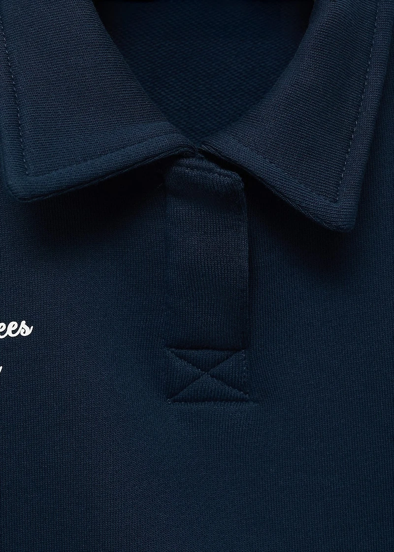 Polo-neck sweatshirt