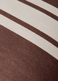Cotton cushion cover with printed stripes 45x45 cm