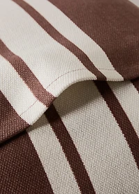 Cotton cushion cover with printed stripes 45x45 cm
