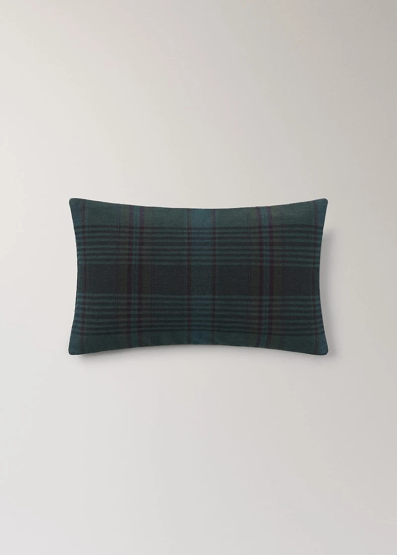 Overdyed checked cushion cover 30x50cm