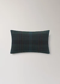 Overdyed checked cushion cover 30x50cm