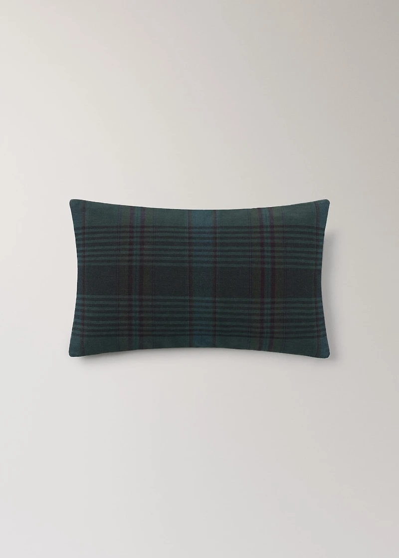 Overdyed checked cushion cover 30x50cm