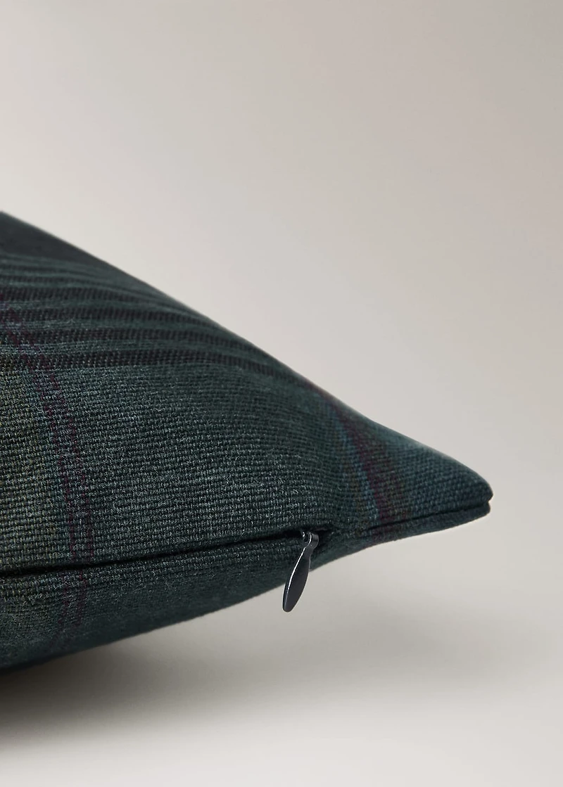 Overdyed checked cushion cover 30x50cm