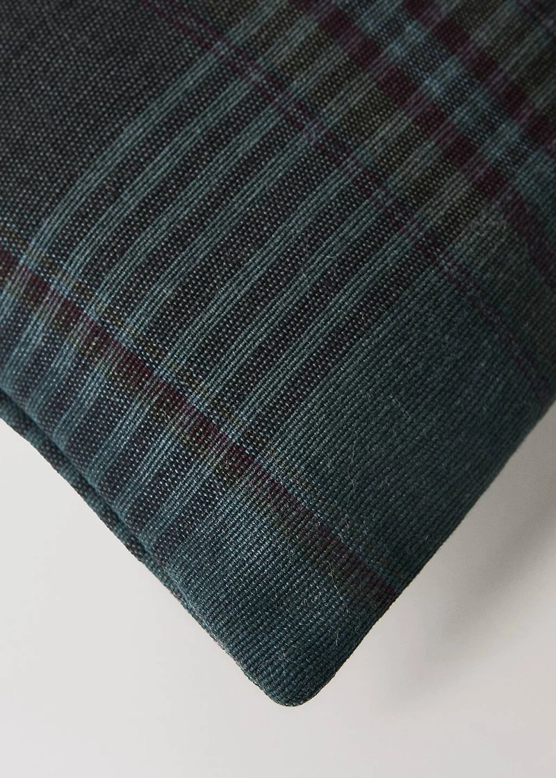 Overdyed checked cushion cover 30x50cm