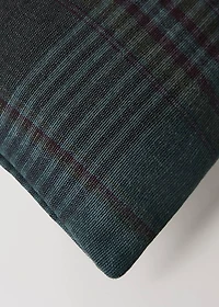 Overdyed checked cushion cover 30x50cm