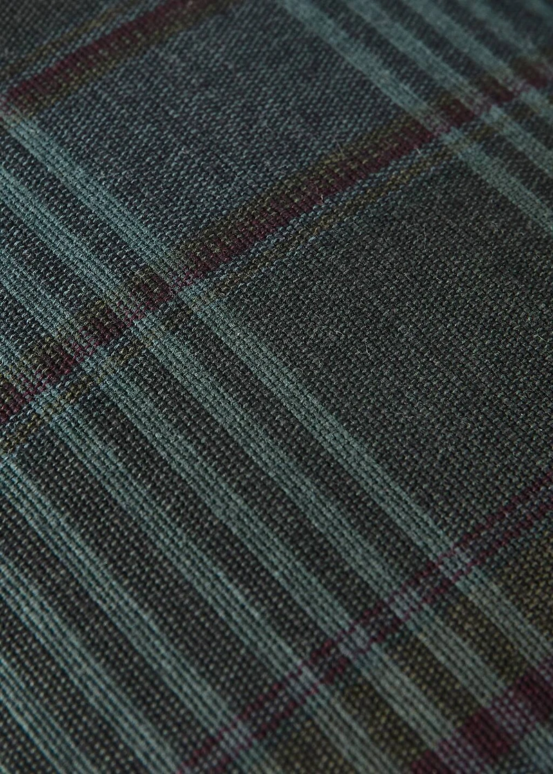 Overdyed checked cushion cover 30x50cm