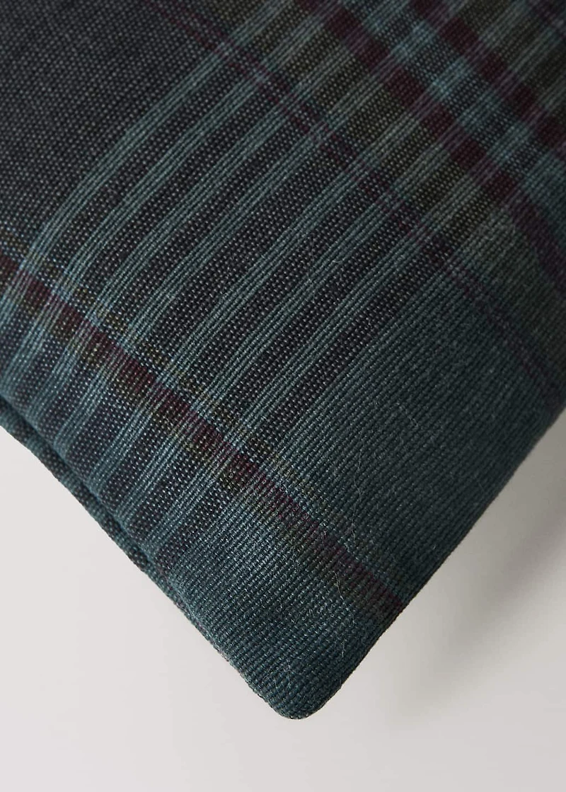 Overdyed checked cushion cover 50x50cm