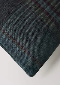 Overdyed checked cushion cover 50x50cm