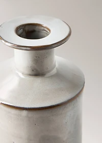 Large stoneware vase with bottle design
