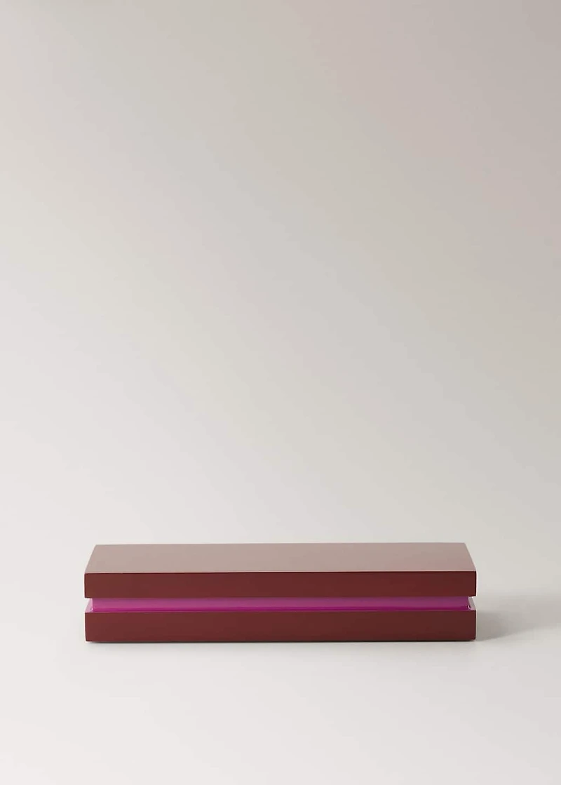 Rectangular two-tone lacquered box