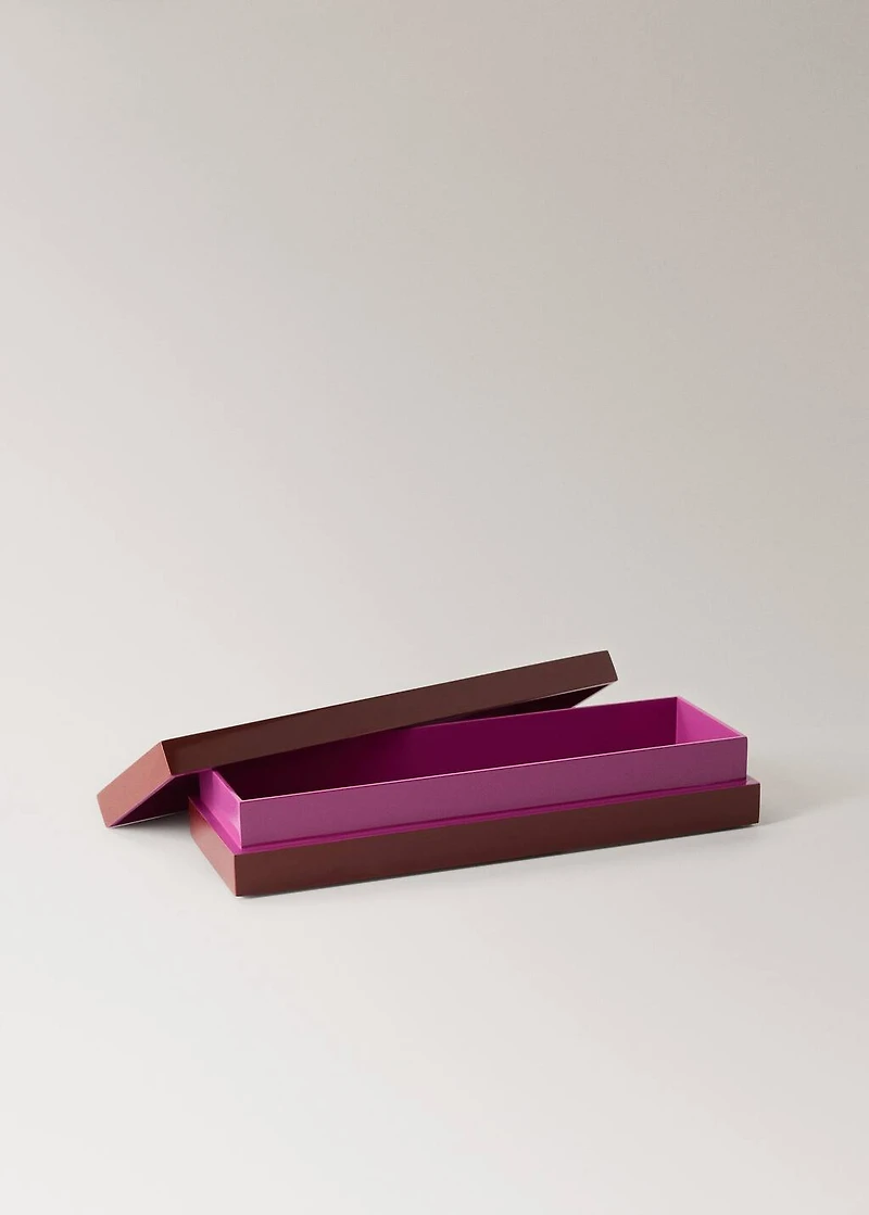Rectangular two-tone lacquered box