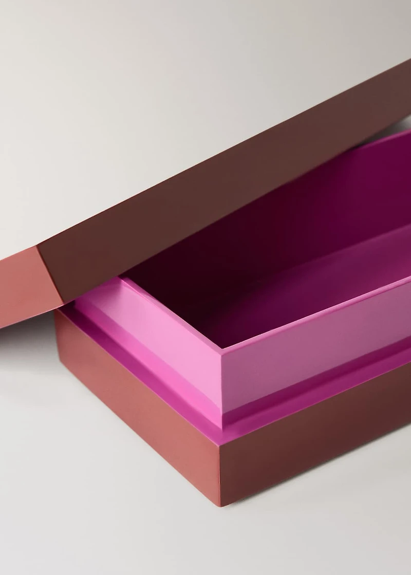 Rectangular two-tone lacquered box