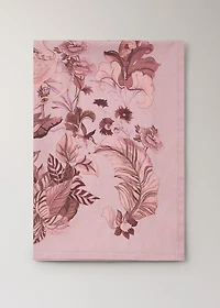 Cotton tablecloth with floral design for 8 to 10 diners