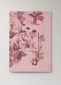 Cotton tablecloth with floral design for 2 to 4 diners