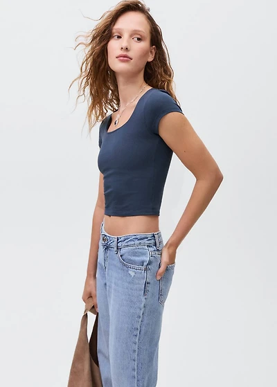 Fitted cotton t-shirt