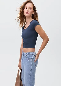 Fitted cotton t-shirt