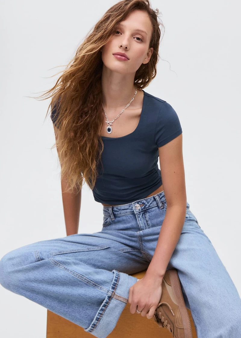 Fitted cotton t-shirt