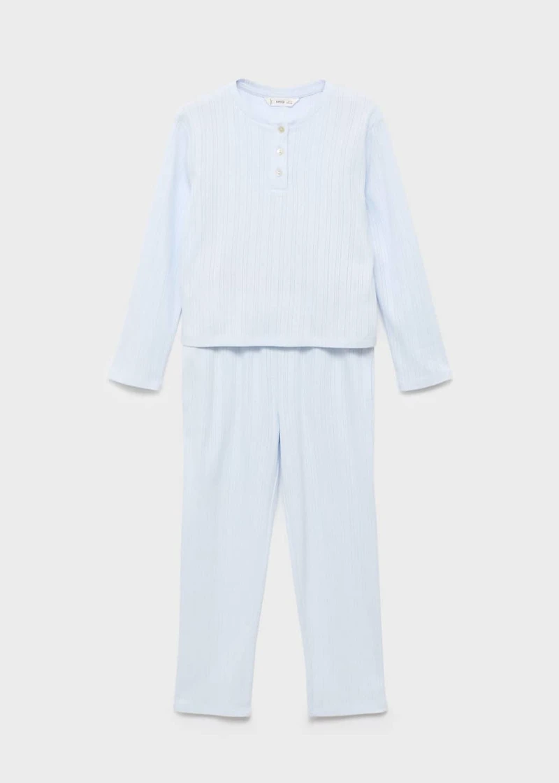 Long ribbed pyjama