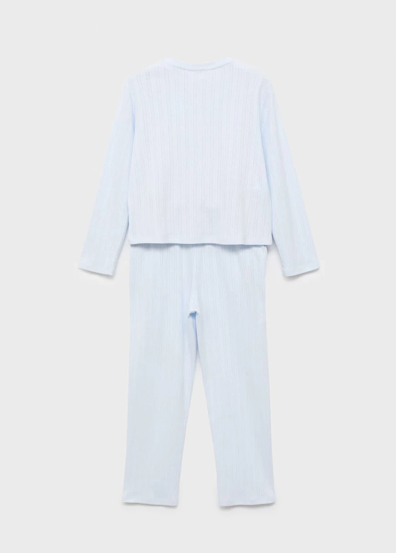 Long ribbed pyjama