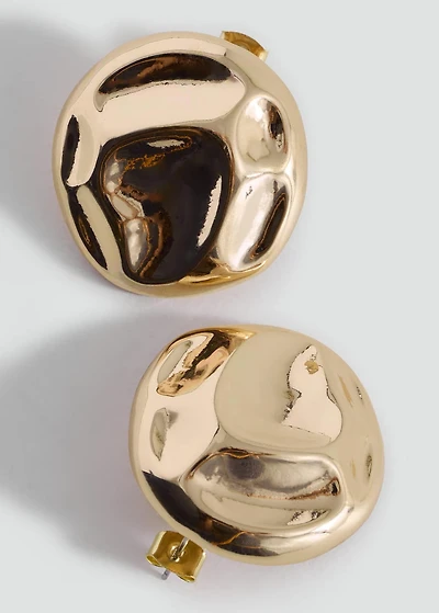 Textured coin earrings