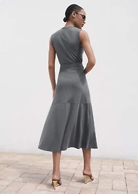 Belt midi dress
