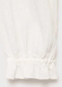 Ruffled cross blouse