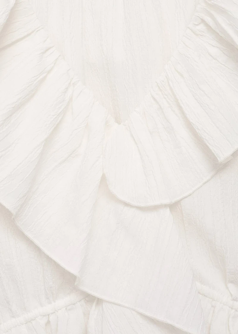 Ruffled cross blouse