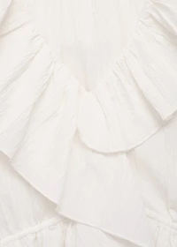 Ruffled cross blouse