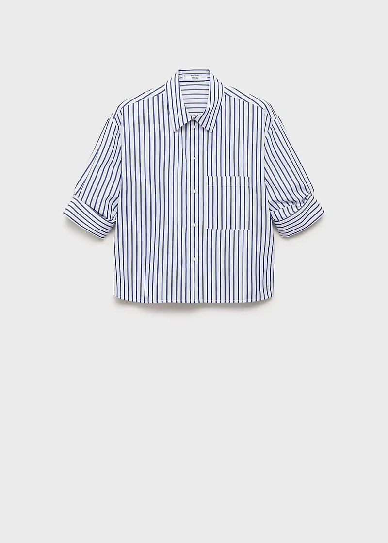 Striped cropped shirt