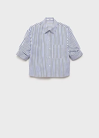 Striped cropped shirt