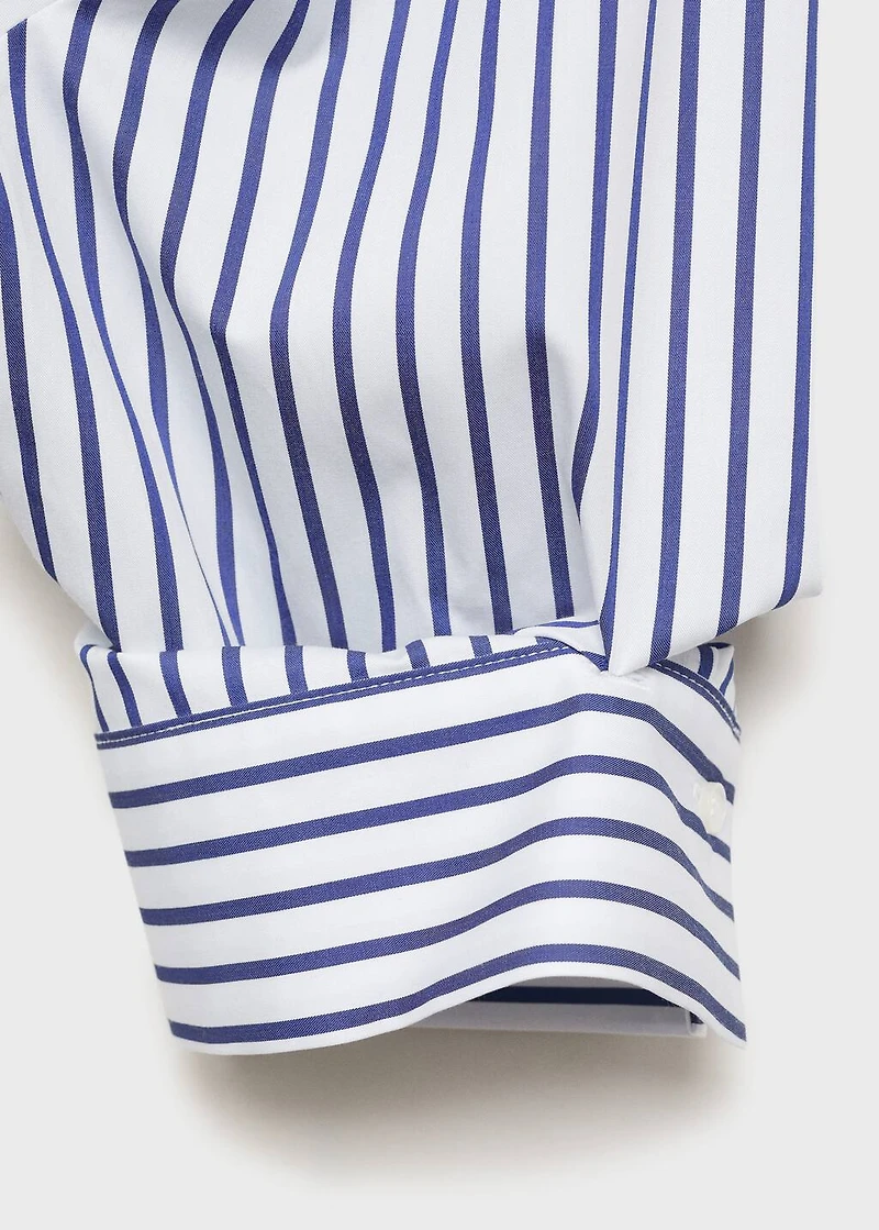 Striped cropped shirt