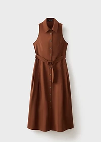 Belt shirt dress