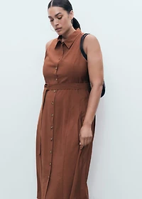 Belt shirt dress